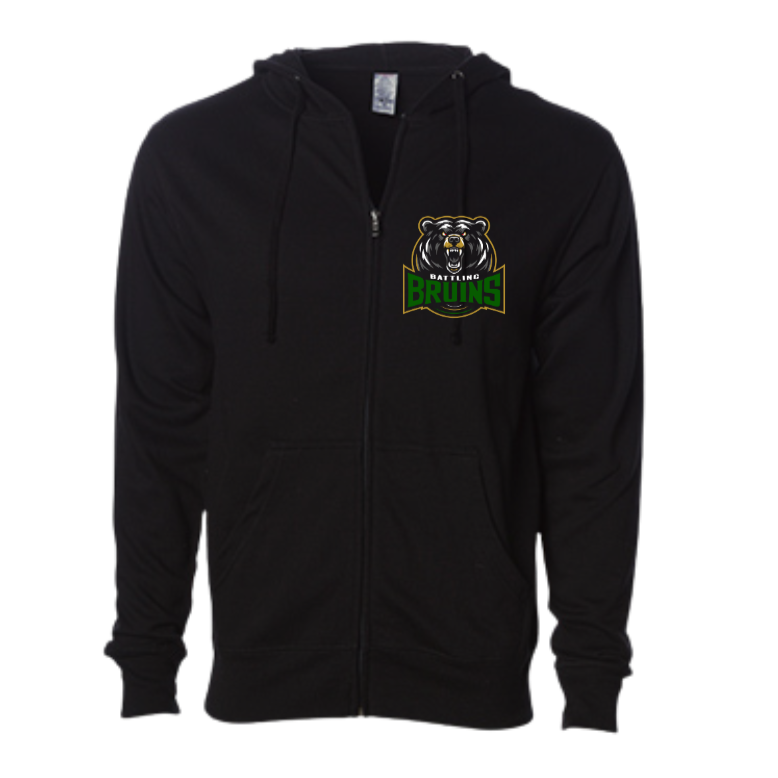 Battling Bruins - Zip Up Hoodie (Adult Unisex) (with Personalized Jersey Back)