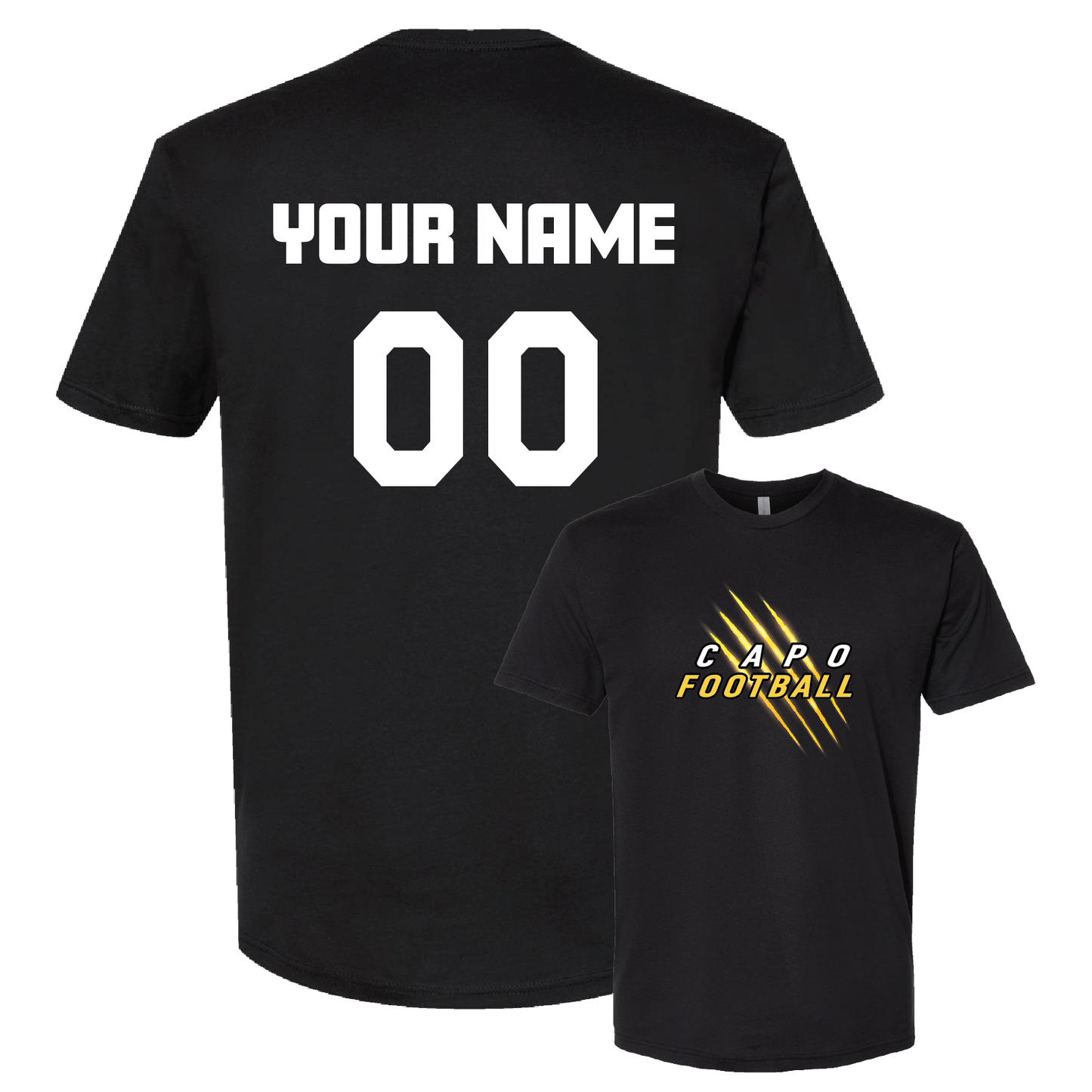 CAPO FOOTBALL - Cougar Claw - Men's Tee (with Personalized Jersey Back)