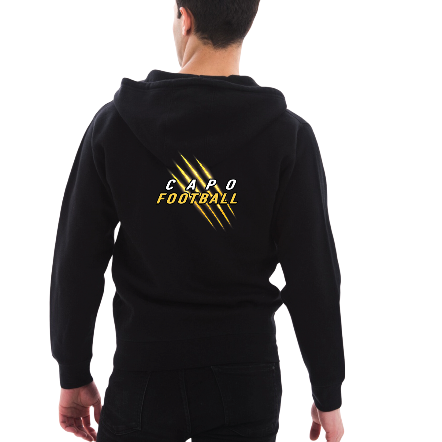 CAPO FOOTBALL - Cougar Claw - Zip Up Hoodie (Adult Unisex)