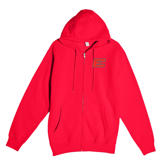 ELSINORE FOOTBALL - (Big E) Zip Up Hoodie (Adult Unisex)