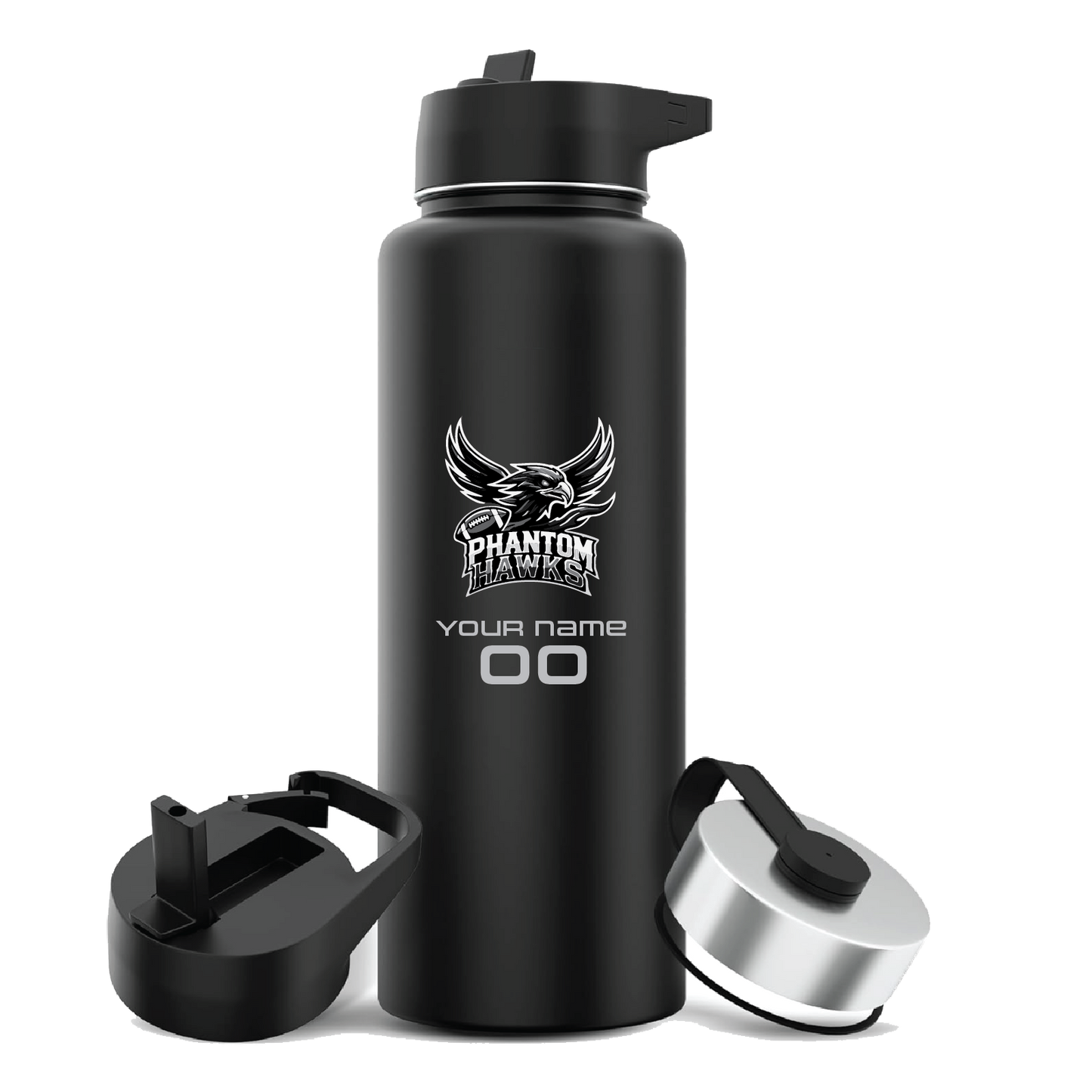 MVPW Phantom Hawks - 40 oz. HYDRATION FLASK (with optional personalization)