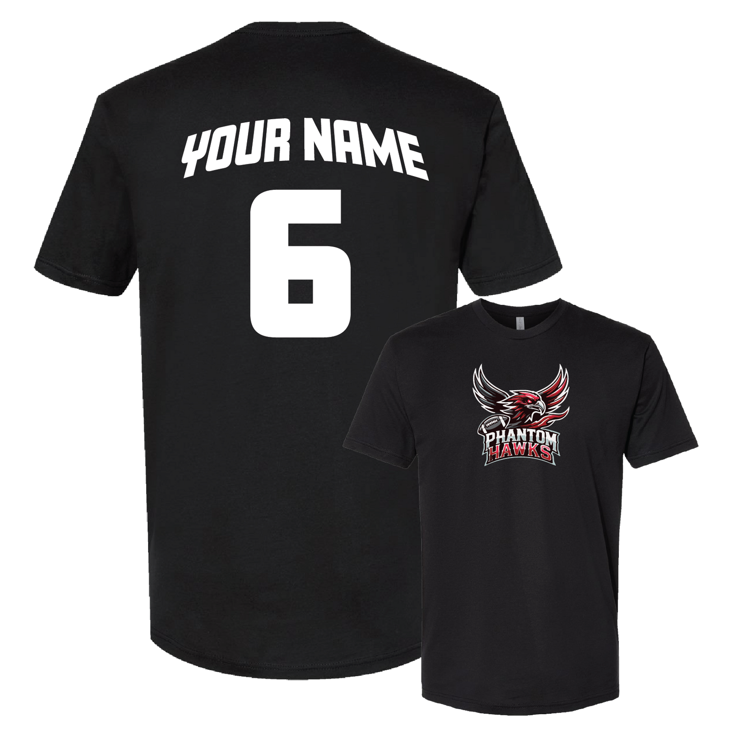 MVPW Phantom Hawks - Men's Tee (with Personalized Jersey Back)