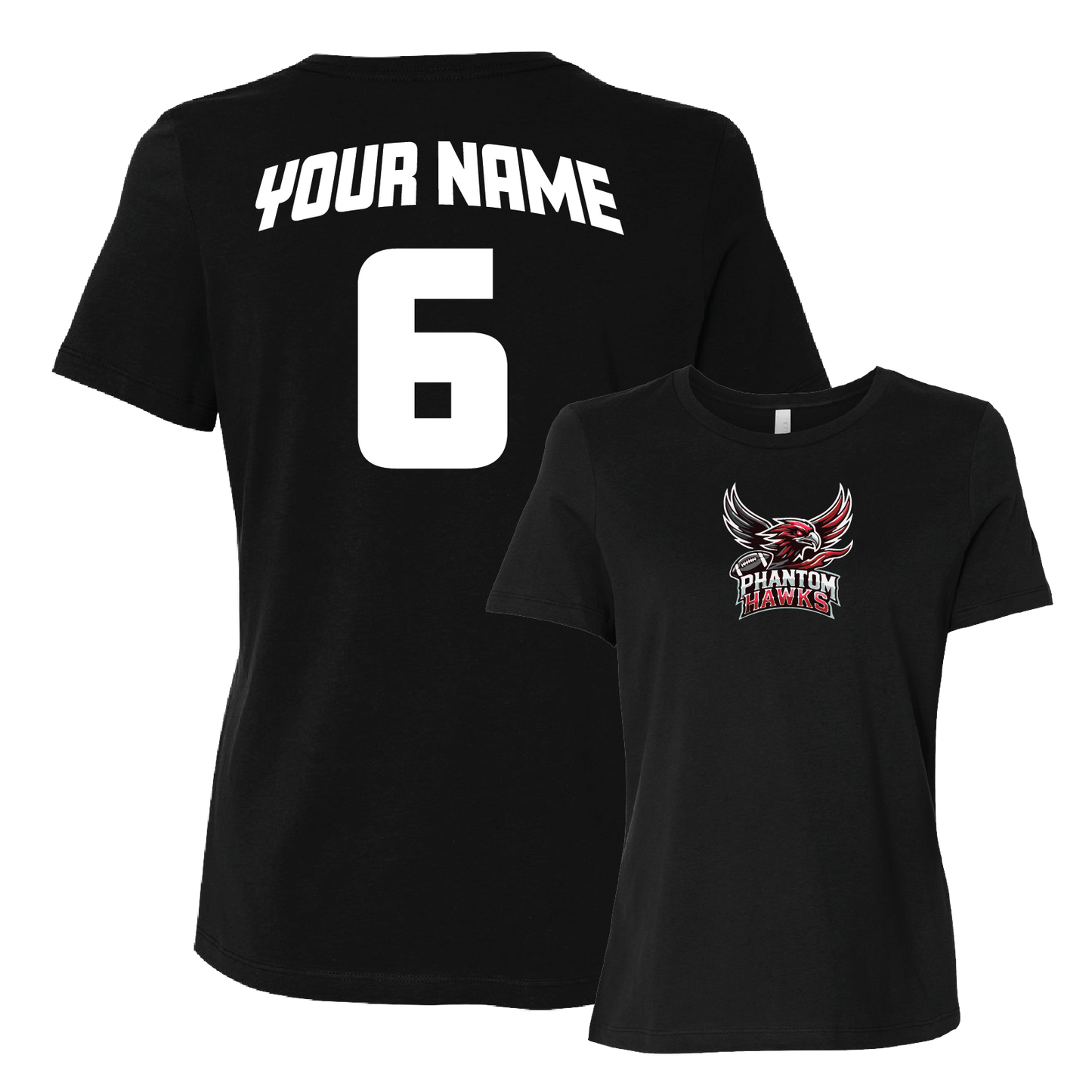 MVPW Phantom Hawks - Women's Tee (with Personalized Jersey Back)