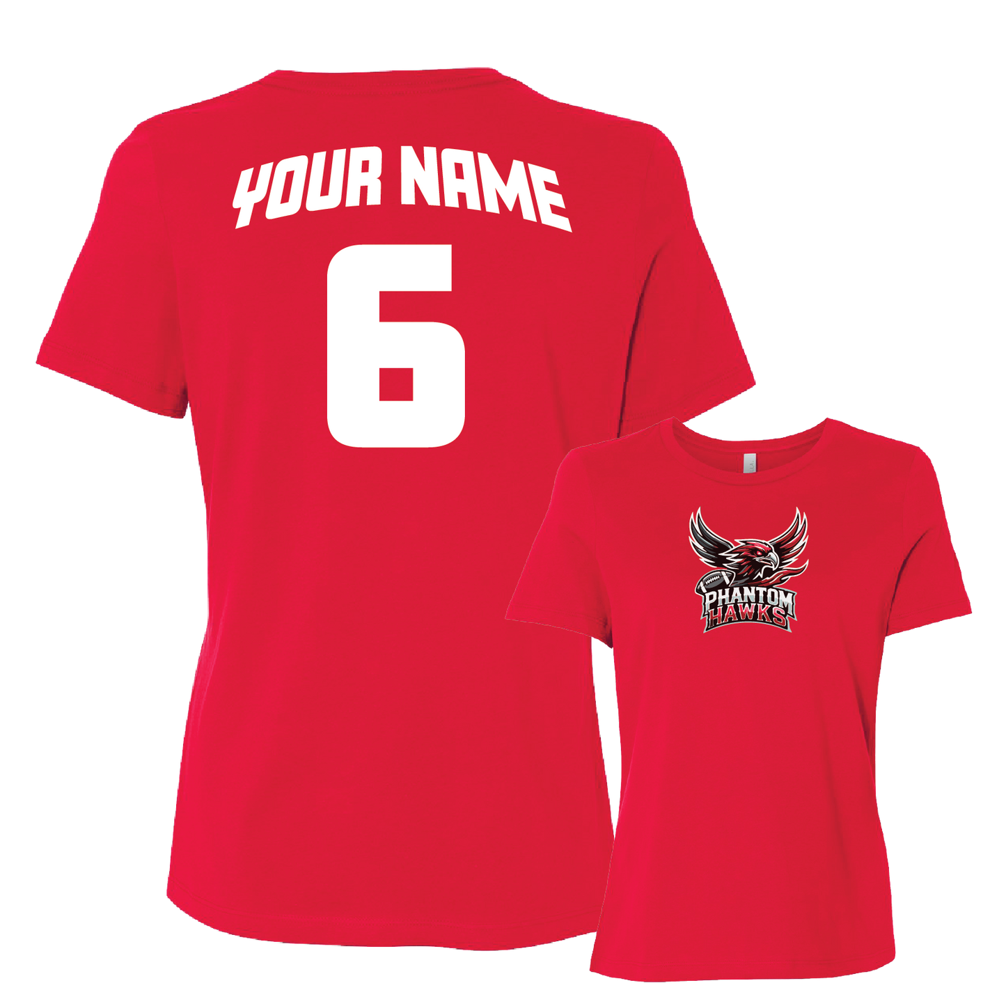 MVPW Phantom Hawks - Women's Tee (with Personalized Jersey Back)