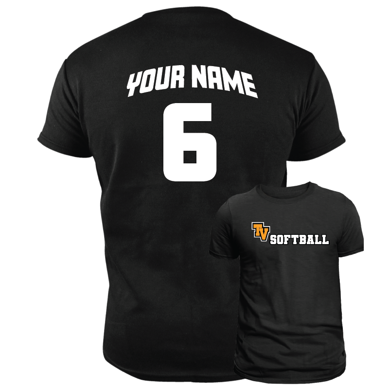 TVHS SOFTBALL (Gameplay) - Unisex Tee (with Personalized Jersey Back)