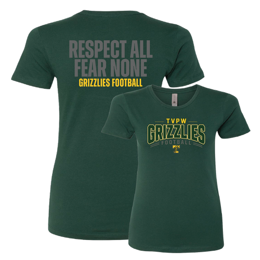 TVPW - 9U GRIZZLIES FOOTBALL - (Respect) Women's Short Sleeve Tee