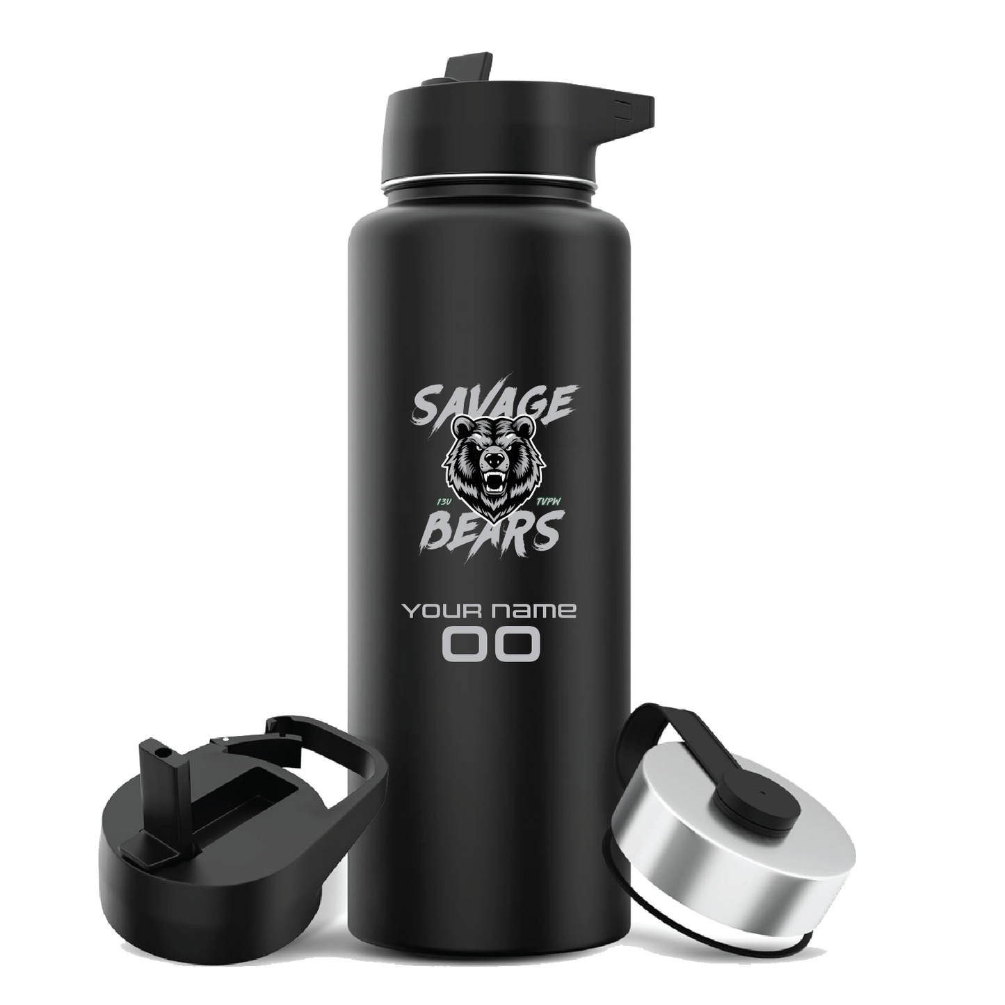 TVPW SAVAGE BEARS - 40 oz. HYDRATION FLASK (with optional personalization)