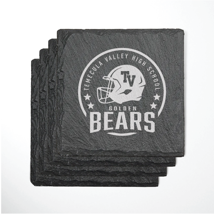 TVHS FOOTBALL - SLATE STONE COASTERS (SET OF 4)