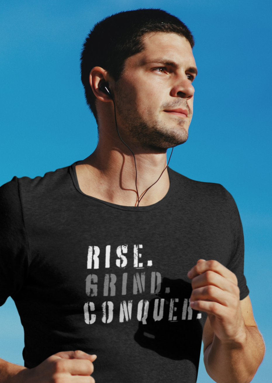 Freedom Fit - RISE. GRIND. CONQUER. - Men's Tee