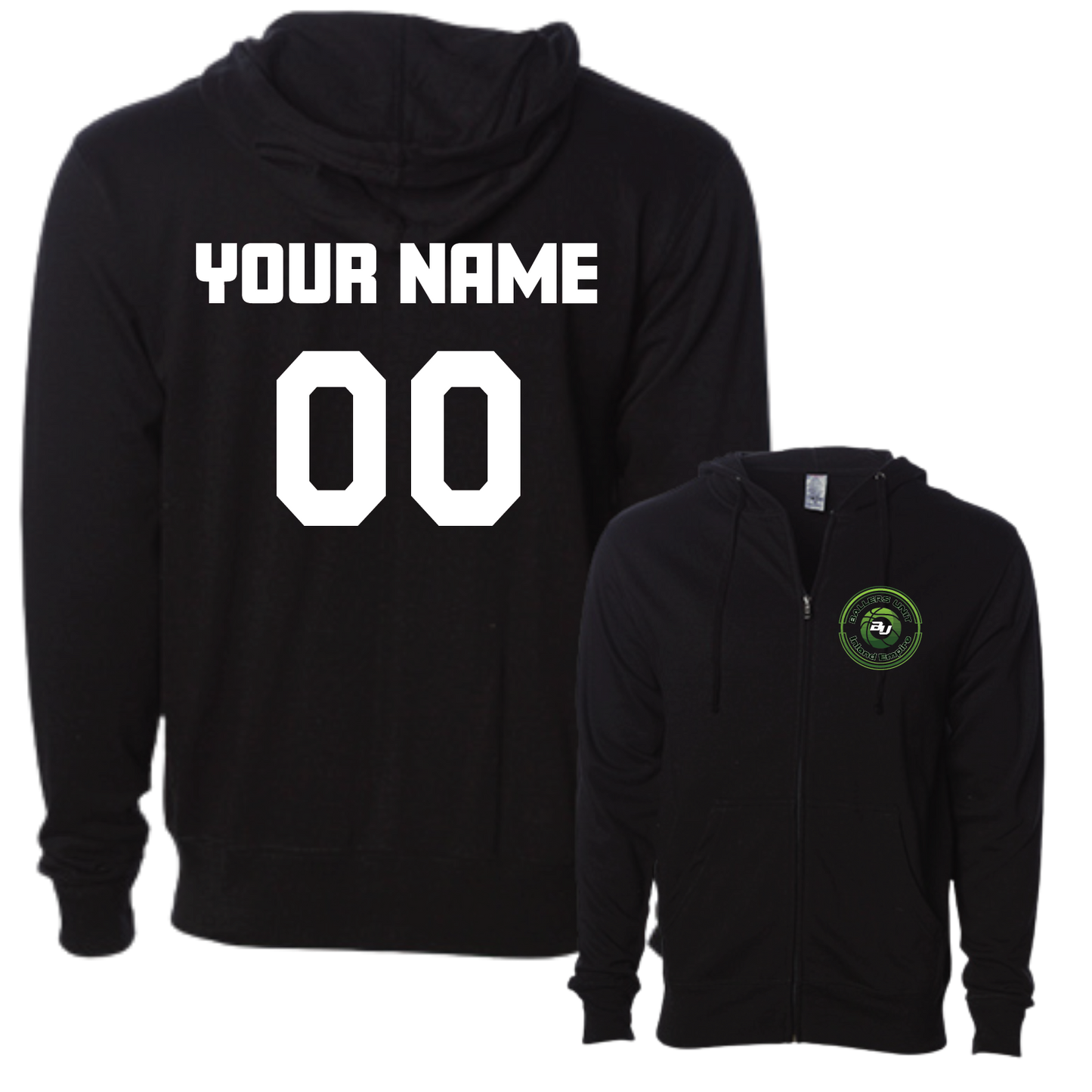 BALLERS UNIT - Zip Up Hoodie (Adult Unisex)