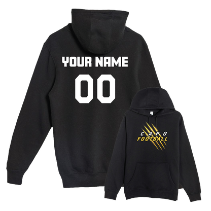CAPO FOOTBALL - Cougar Claw - Pullover Hoodie (with Personalized Jersey Back)
