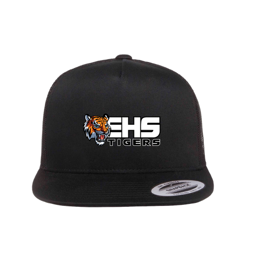 ELSINORE FOOTBALL - (EHS Tigers) Flat Bill Hat (Snapback)