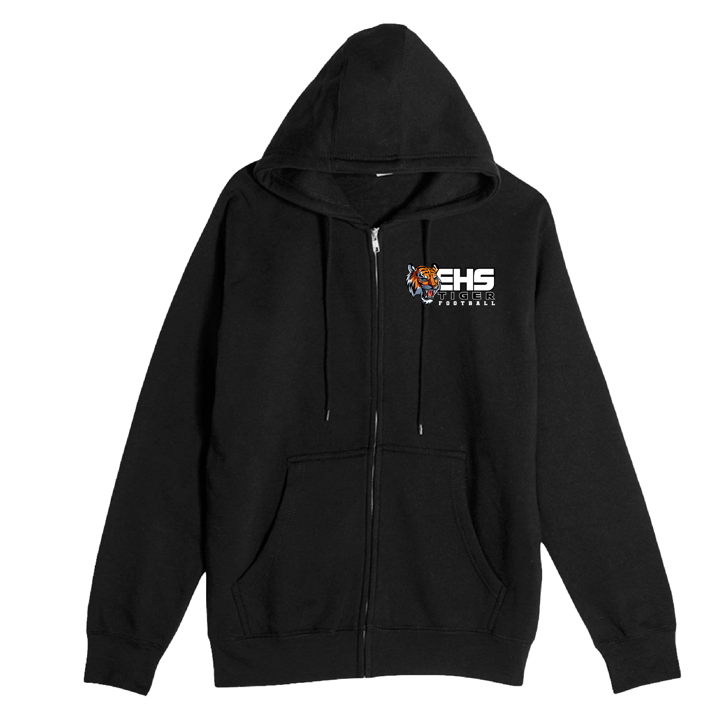 ELSINORE FOOTBALL - (EHS Tigers) Zip Up Hoodie (Adult Unisex)