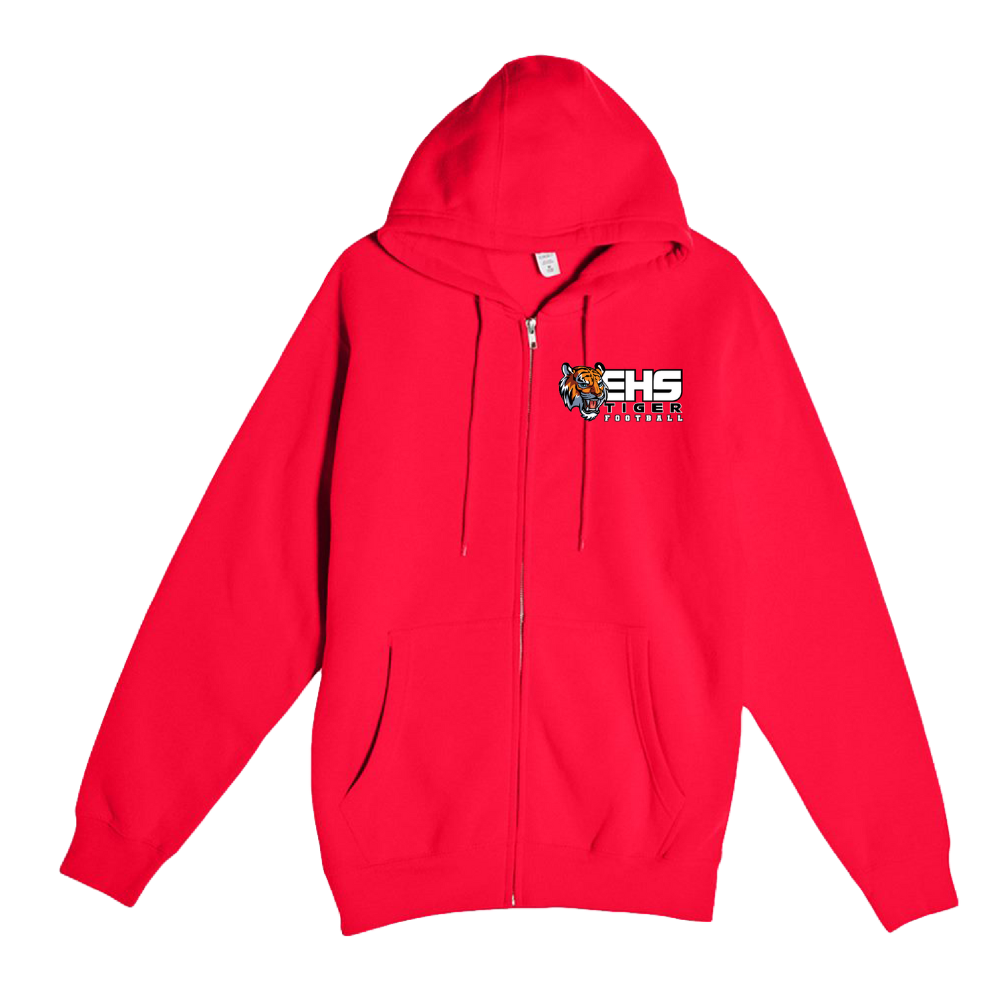 ELSINORE FOOTBALL - (EHS Tigers) Zip Up Hoodie (Adult Unisex)
