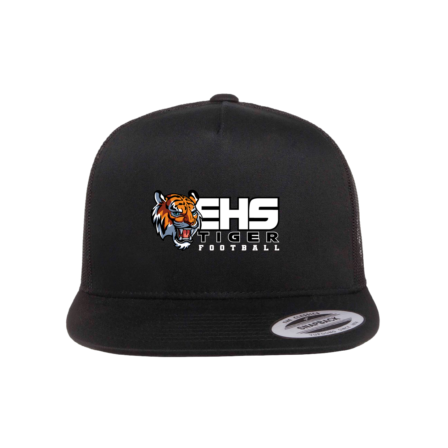 ELSINORE FOOTBALL - (EHS Tigers) Flat Bill Hat (Snapback)