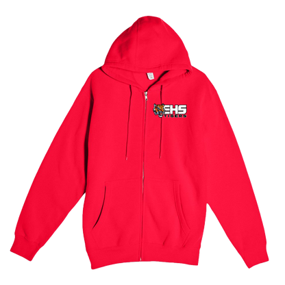ELSINORE FOOTBALL - (EHS Tigers) Zip Up Hoodie (Adult Unisex)