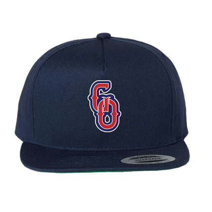 GREAT OAK H.S. MENS SOCCER - (GO Logo) Flat Bill Hat (Snapback)