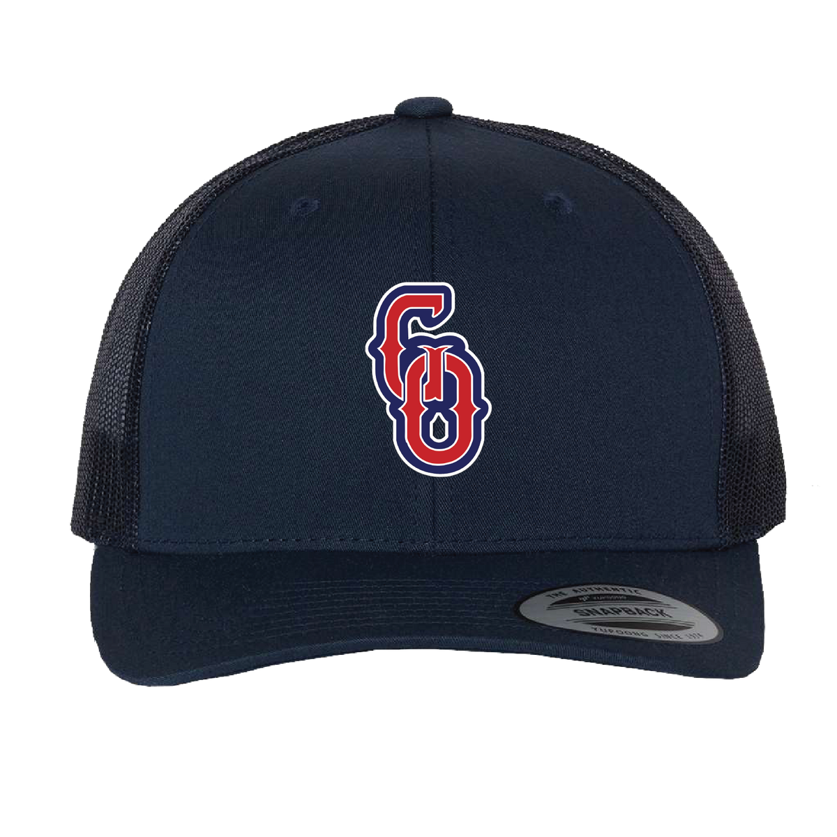 GREAT OAK H.S. MENS SOCCER -  (GO Logo) Curve Bill Hat (Snapback Trucker Style)