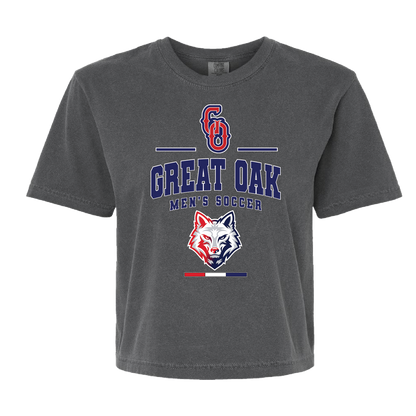 GREAT OAK H.S. MENS SOCCER - Women's Heavyweight Boxy Tee