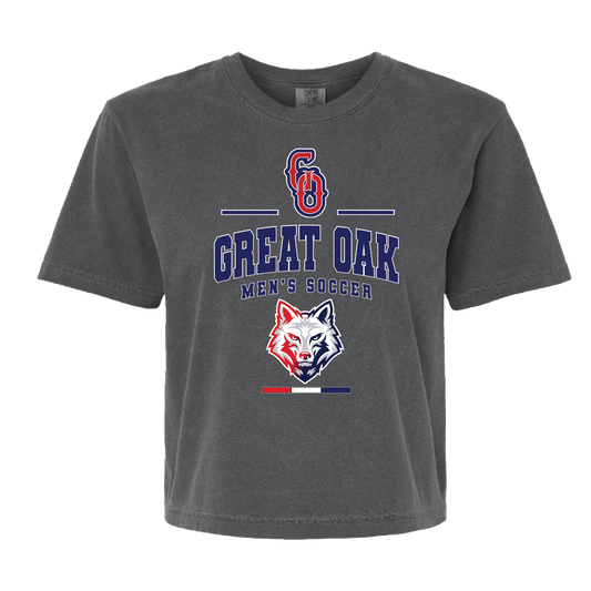GREAT OAK H.S. MENS SOCCER - Women's Heavyweight Boxy Tee