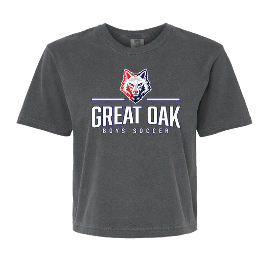 GREAT OAK H.S. BOYS SOCCER - Women's Heavyweight Boxy Tee