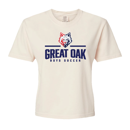GREAT OAK H.S. BOYS SOCCER - Women's Heavyweight Boxy Tee