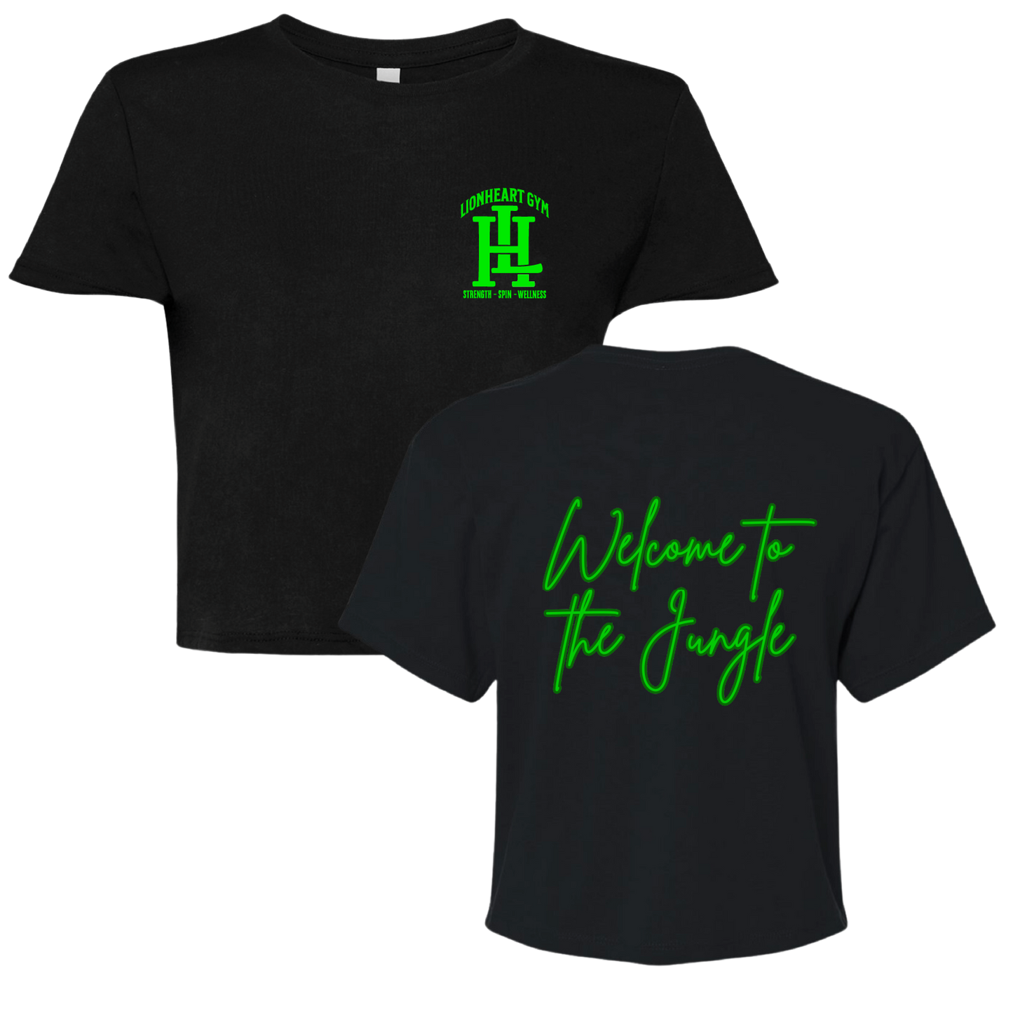 LIONHEART GYM - WELCOME TO THE JUNGLE - Women's Crop Tee