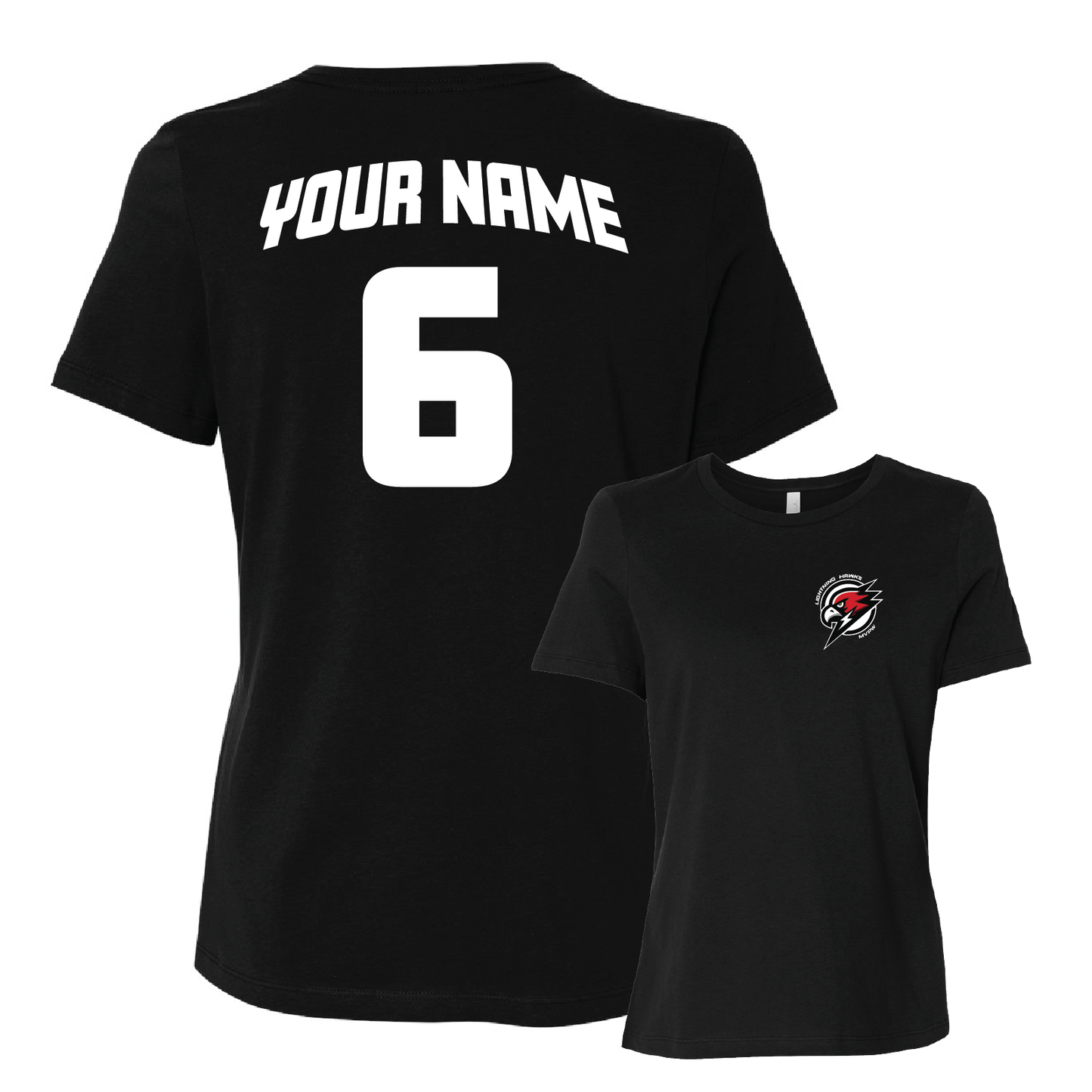 MVPW Lightning Hawks - Women's Tee (with Personalized Jersey Back)