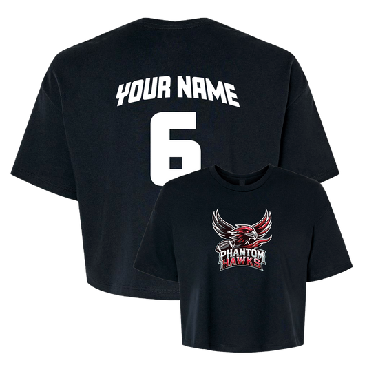 MVPW Phantom Hawks - Women's Crop Tee (with Personalized Jersey Back)