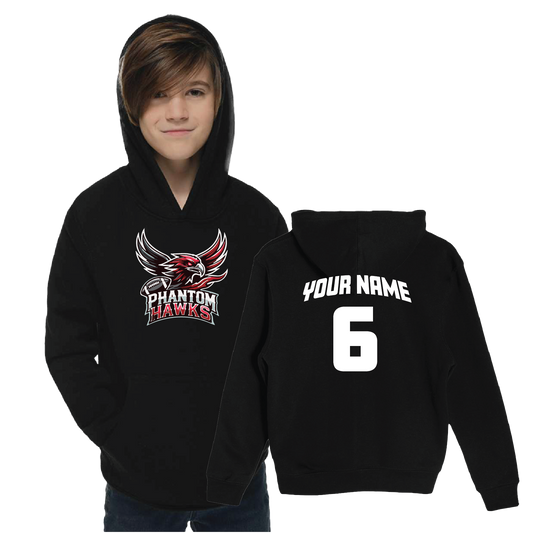 MVPW Phantom Hawks - Youth Hoodie (with Personalized Jersey Back)