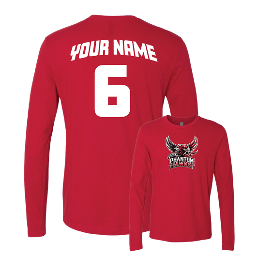 MVPW Phantom Hawks - Long Sleeve Tee (with Personalized Jersey Back)
