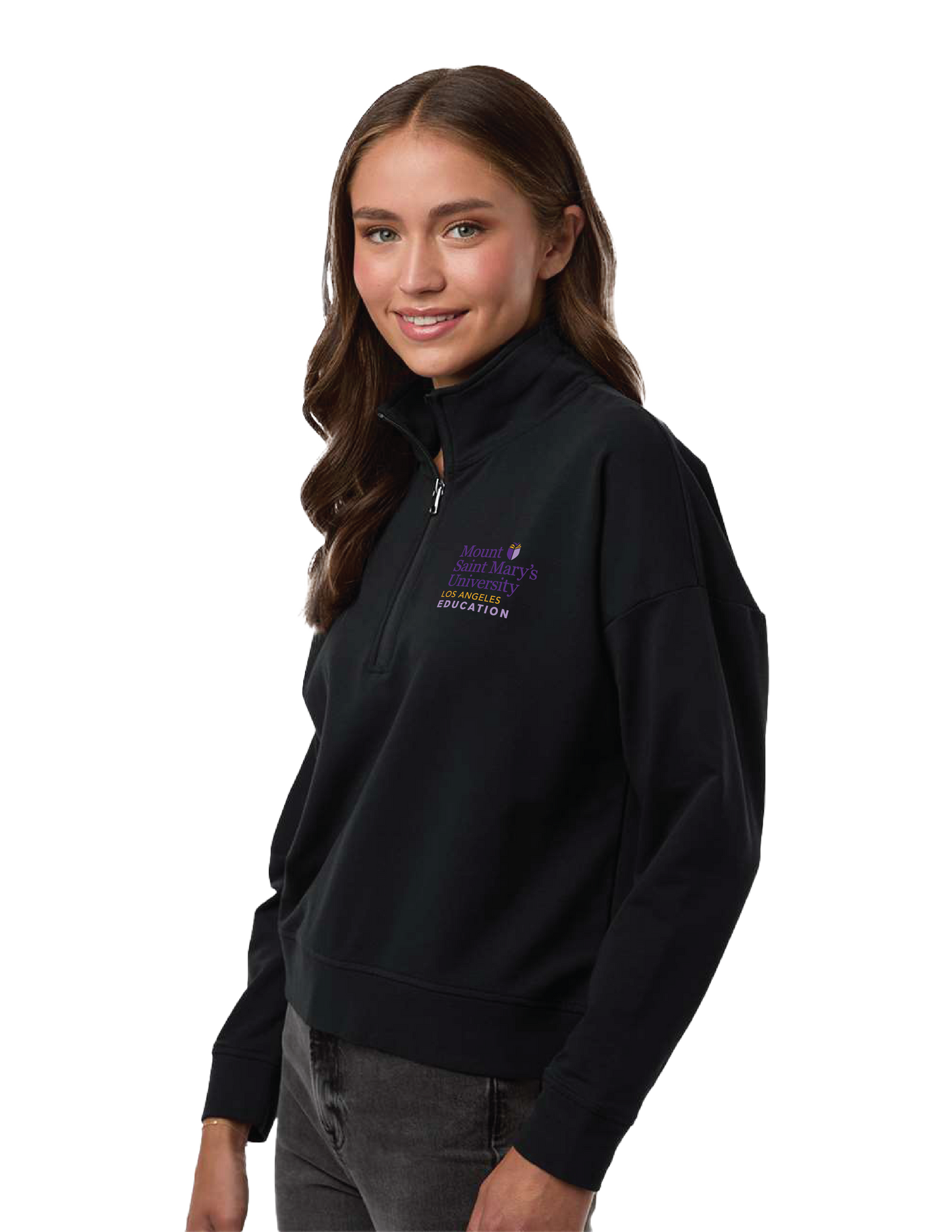 MOUNT SAINT MARY'S UNIVERSITY - Womens Bundle (Polo + Quarter Zip Sweatshirt)