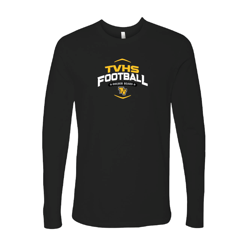 TVHS FOOTBALL - Gridiron Shield - Long Sleeve Tee (Optional: Add Team Roster)