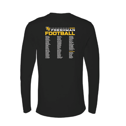TVHS FOOTBALL - Gridiron Shield - Long Sleeve Tee (Optional: Add Team Roster)
