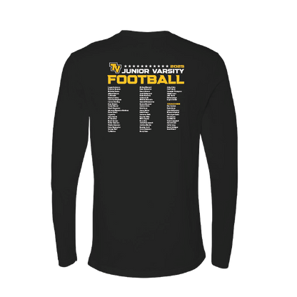 TVHS FOOTBALL - Gridiron Shield - Long Sleeve Tee (Optional: Add Team Roster)