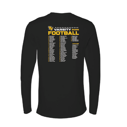 TVHS FOOTBALL - Gridiron Shield - Long Sleeve Tee (Optional: Add Team Roster)