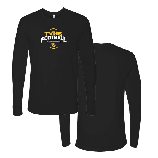 TVHS FOOTBALL - Gridiron Shield - Long Sleeve Tee (Optional: Add Team Roster)