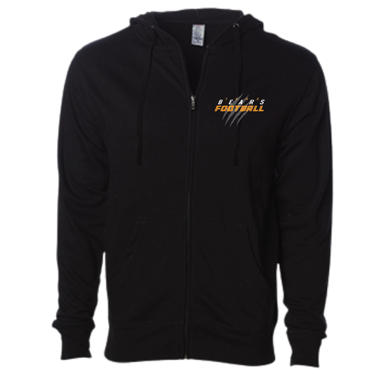 TVHS FOOTBALL - Bear Claw - Zip Up Hoodie (Adult Unisex)