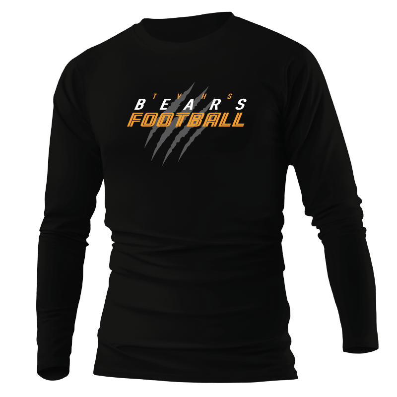 TVHS FOOTBALL - Bear Claw - Long Sleeve Tee (Unisex)