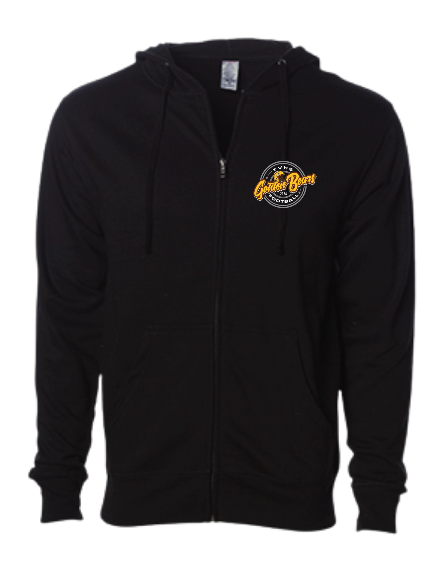 TVHS FOOTBALL - (Friday Night Gold) Zip Up Hoodie (Adult Unisex)