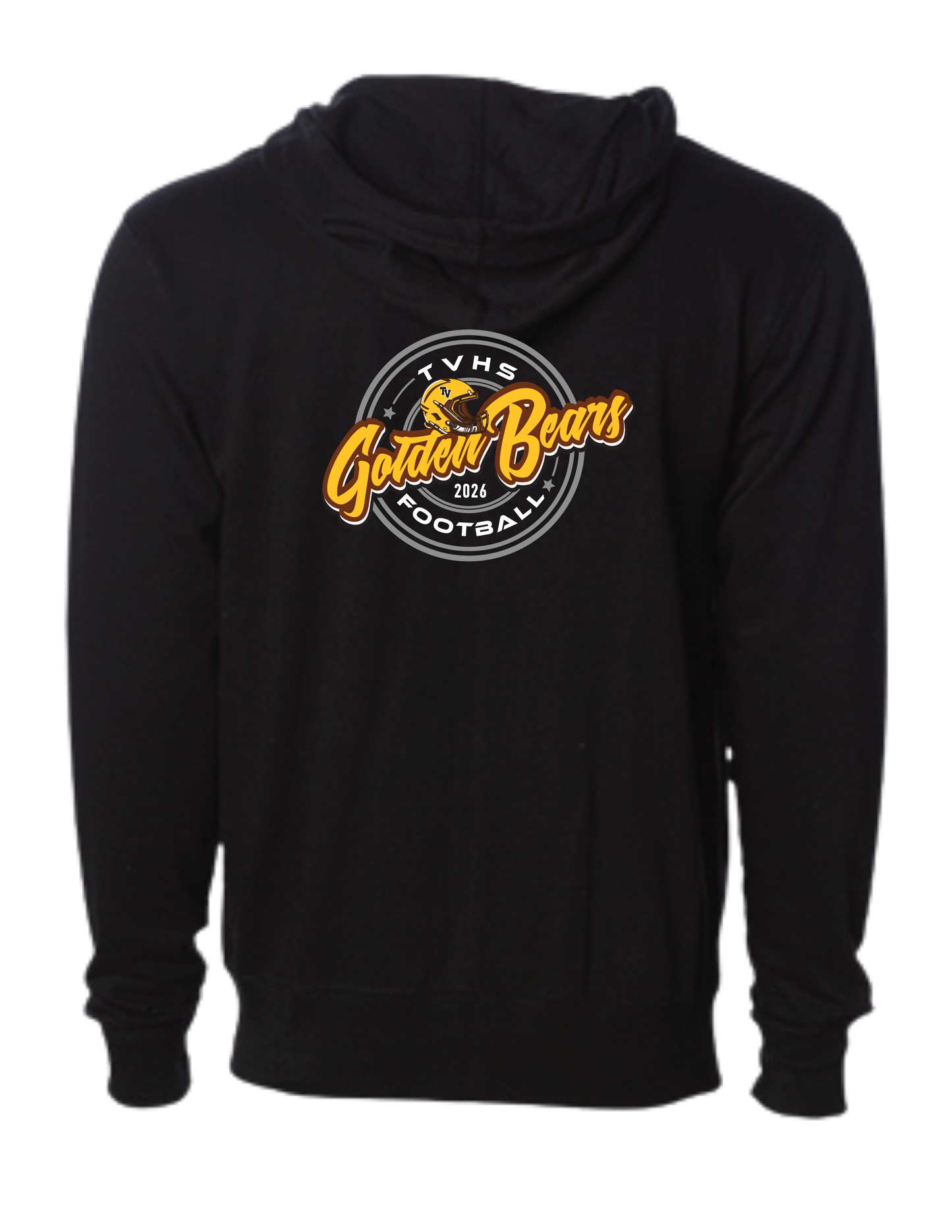 TVHS FOOTBALL - (Friday Night Gold) Zip Up Hoodie (Adult Unisex)