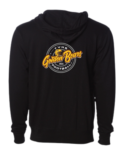 TVHS FOOTBALL - (Friday Night Gold) Zip Up Hoodie (Adult Unisex)