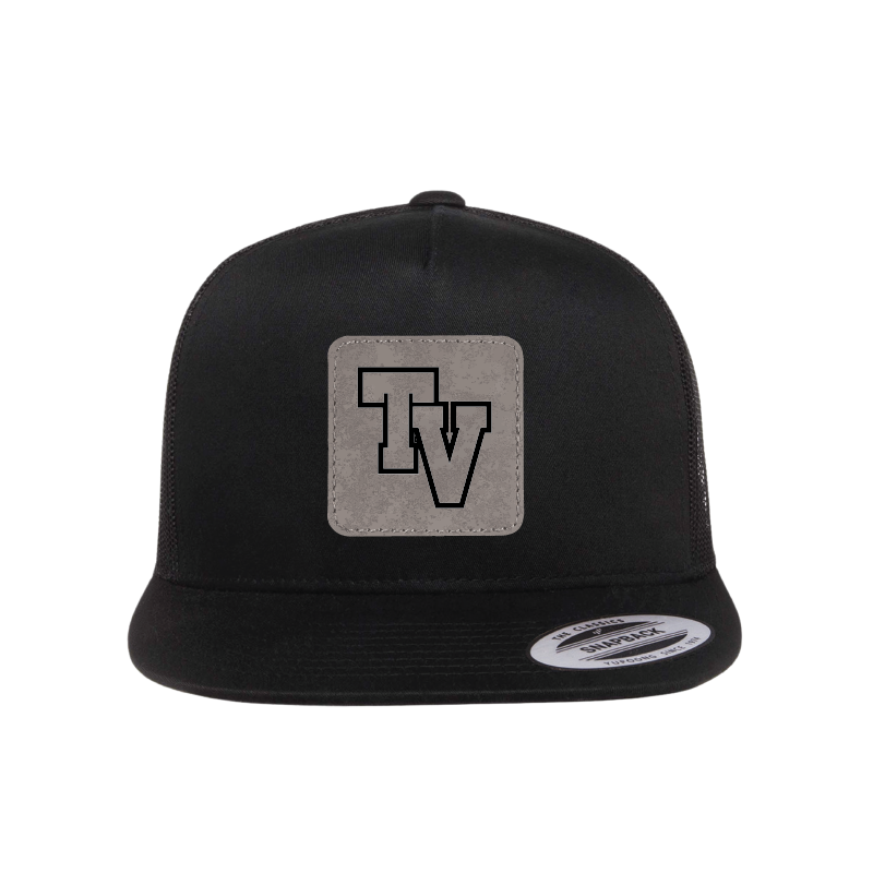 TVHS FOOTBALL - Leather Patch Hat (TV Logo) (Snapback Trucker Style)
