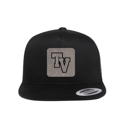 TVHS FOOTBALL - Leather Patch Hat (TV Logo) (Snapback Trucker Style)