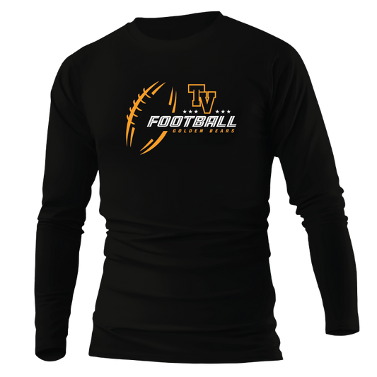 TVHS FOOTBALL - Sketch Ball - Long Sleeve Tee (Optional: Add Team Roster)