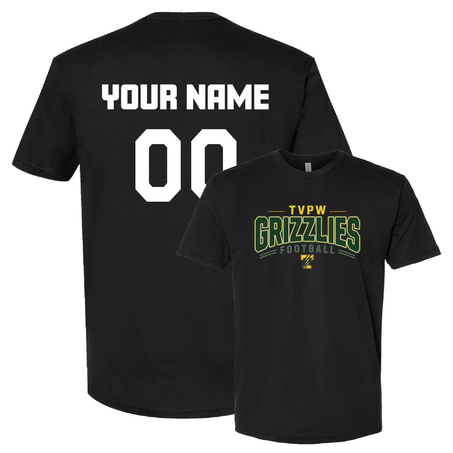 TVPW - 9U GRIZZLES FOOTBALL - (Flag) Men's Tee