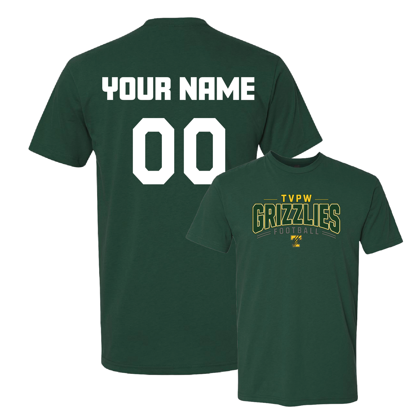 TVPW - 9U GRIZZLES FOOTBALL - (Flag) Men's Tee
