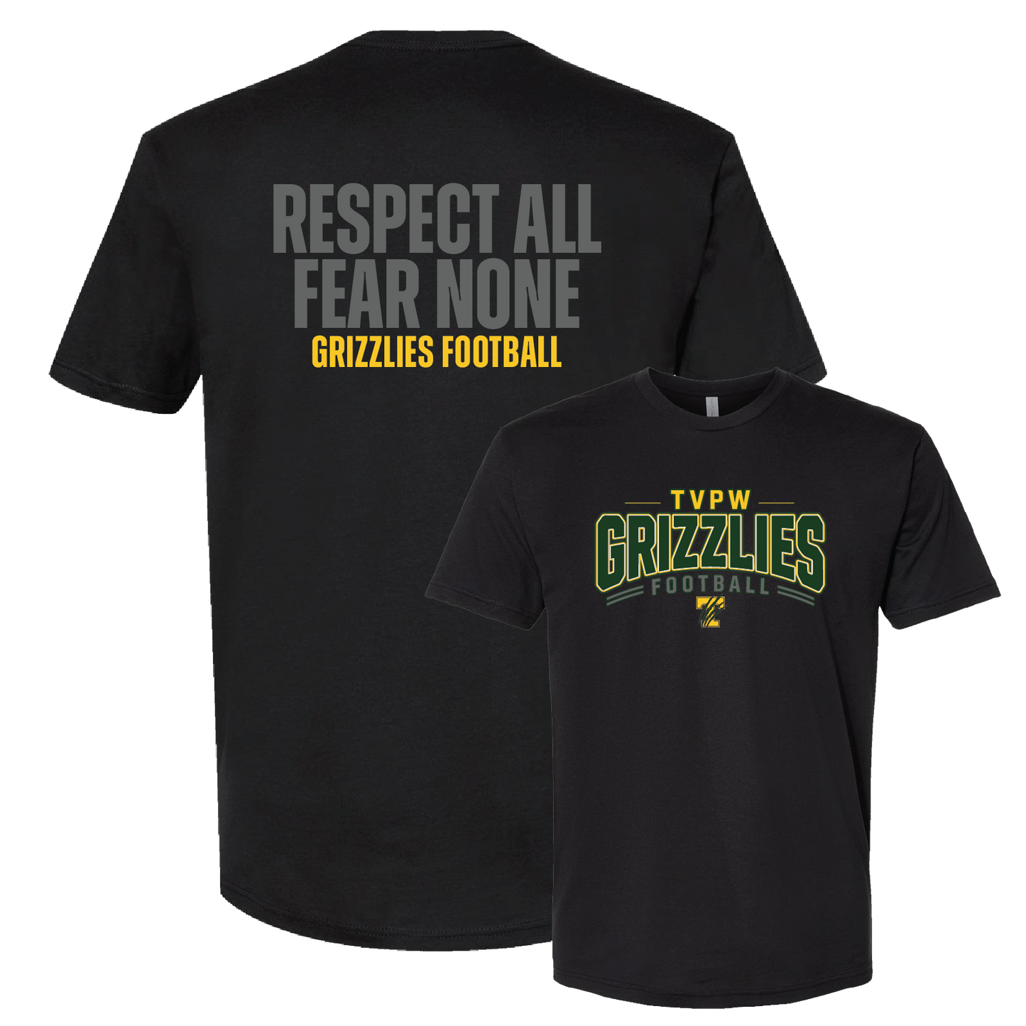 TVPW - 9U GRIZZLES FOOTBALL - (Respect) Men's Tee