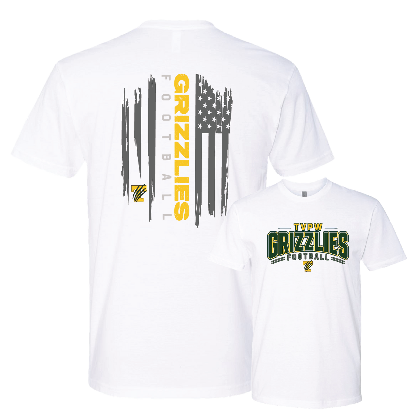 TVPW - 9U GRIZZLES FOOTBALL - (Flag) Men's Tee