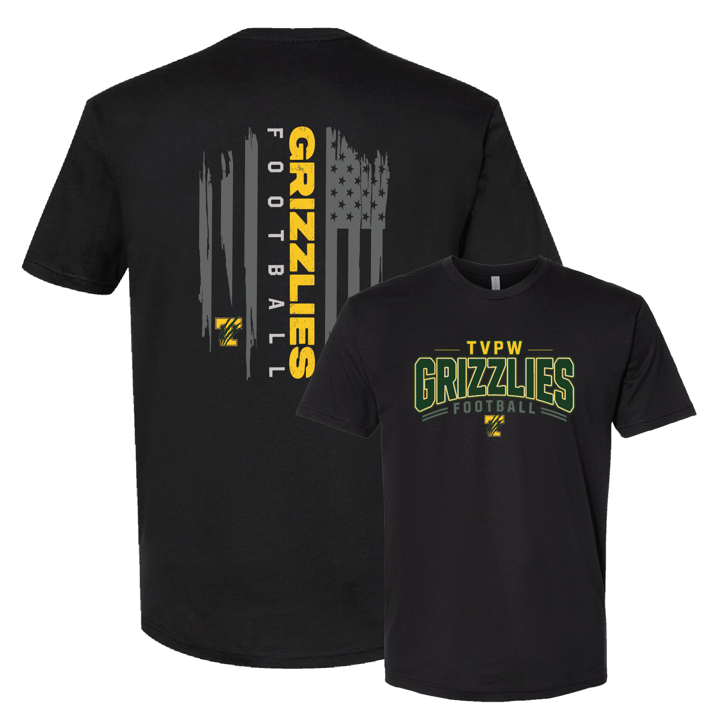 TVPW - 9U GRIZZLES FOOTBALL - (Flag) Men's Tee